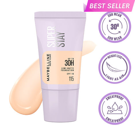 Buy Maybelline New York Super Stay Lumi-Matte Foundation- 115, 30H longwear, Lightweight, Suitable for all Skin Types, Soft Glow, Buildable Coverage, 18 ml-Purplle