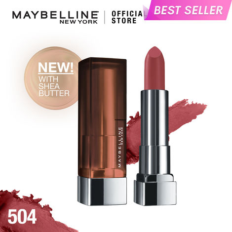Buy Maybelline New York Matte Lipstick, Intense Colour, Keeps Lips Moisturised, 504 Touch of Nude Color Sensational Creamy Matte Lipstick, 3.9 gm-Purplle