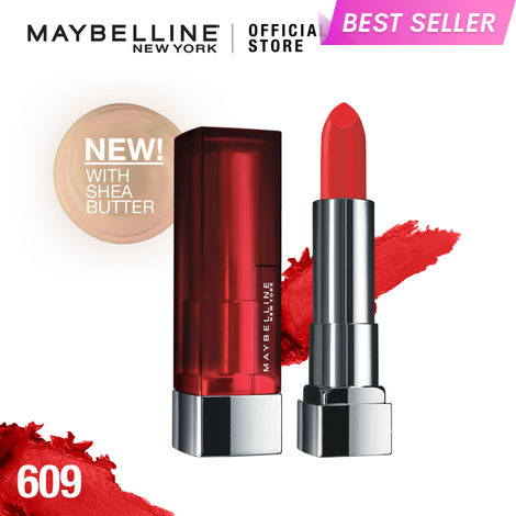 Buy Maybelline New York Matte Lipstick, Intense Colour, Keeps Lips Moisturised, 609 Dynamite Red, Color Sensational Creamy Matte Lipstick, 3.9 gm-Purplle