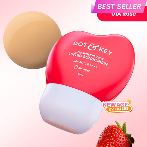 Buy Dot & Key Strawberry Dew Tinted Sunscreen SPF 50+ Pa++++ - 01A Rose - 50 ml-Purplle