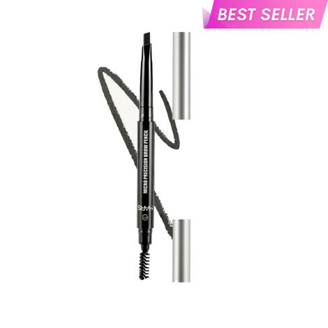Buy MARS Micro Precision Brow Pencil with spoolie | Retractable & Easy Glide | Long Lasting & Natural finish (0.4 gm) (Black)-Purplle