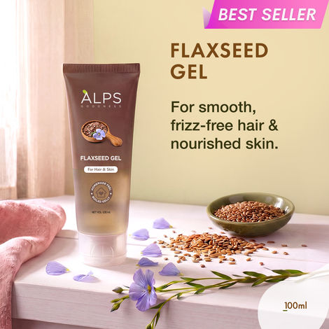 Buy Alps Goodness Flaxseed Gel (100 ml) I For Hair & Skin I Frizz-Control | Smoothening I Moisture Rich I Soft Long Hair | Easy to use&nbsp;-Purplle