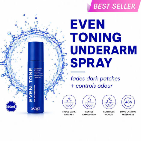 Buy Asaya Even Tone Mist for Dark Underarm | 7% Glycolic Acid Spray with 3% Lactic Acid & MelaMe™ Complex | Helps fade dark underarm patches, Controls Odour & Fades Darkness, For Women & Men | 50 ml-Purplle