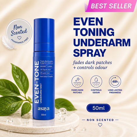 Buy Asaya Even Tone Mist for Dark Underarm | 7% Glycolic Acid Spray with 3% Lactic Acid & MelaMe™ Complex | Helps fade dark underarm patches, Controls Odour & Fades Darkness, For Women & Men | 50 ml-Purplle