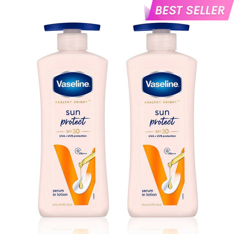 Buy Vaseline Sun Protect Duo (Body Lotion SPF 30 400 ml x 2)-Purplle