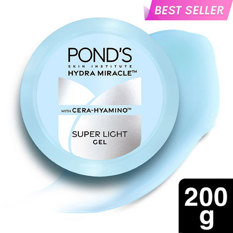 Buy Ponds Super Light Gel | Oil-Free Moisturizer with Hyaluronic Acid & Vitamin E | Hydrates Skin |Non Sticky| 200 ml-Purplle