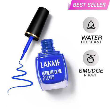 Buy Lakme Ultimate Glam Eye Liner, Semi Matte, Blue, 9 ml-Purplle
