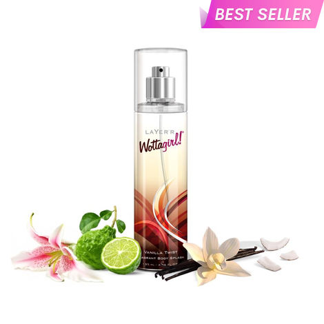 Buy Layerr Wottagirl ! Fragrant Body Splash - VANILLA TWIST 135 ml | fragrance for women | body mist for women-Purplle