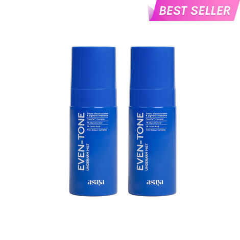 Buy Asaya Even Tone Mist for Dark Underarm | 7% Glycolic Acid Spray with 3% Lactic Acid & MelaMe™ Complex | Controls Odour & Fades Darkness | 50 ml | Pack of 2-Purplle