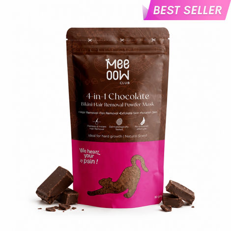 Buy Meeoow Club 4-in-1 Chocolate Bikini Hair Removal Powder Mask (80 gm)-Purplle