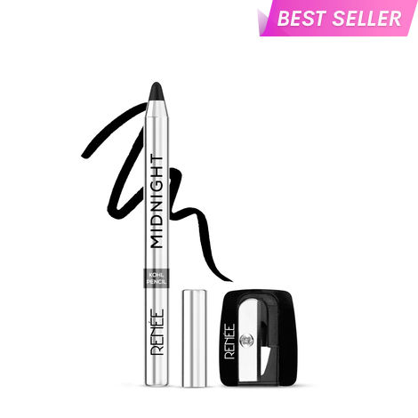 Buy Renee Midnight Mini Kohl Kajal Pencil - Black (0.8 gm)-Purplle