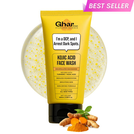 Buy Ghar Soaps Kojic Acid & Turmeric Face Wash | With Niacinamide | Fades Dark Spots, Brightens Skin & Boosts Natural Glow | (Pack of 1) (100 ml)-Purplle