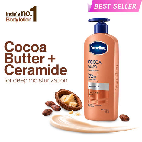 Buy Vaseline Cocoa Glow Serum In Lotion | With 100% Pure Cocoa Body Lotion | For Dry Skin (400 ml)-Purplle