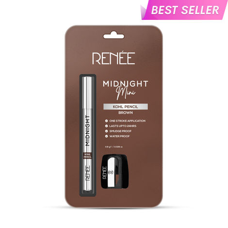 Buy Renee Midnight Mini Kohl Pencil - Brown (0.8 gm)-Purplle