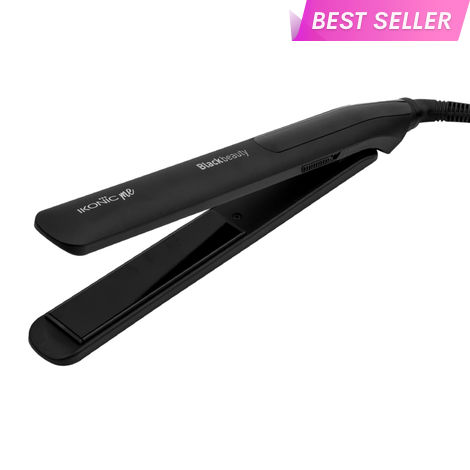 Buy IKONIC PROFESSIONAL Black Beauty Hair Iron | Hair Straightener For Women, Ceramic Coated Floating Plates Handle Lock Feature Instant Heat Up Techonoly, Super Slim And Light Weight, Travel Friendly Sutiable For All Hair Types 1 pc | gift for women-Purplle