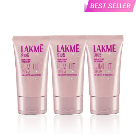 Buy Lakme Lumi Strobe Cream - Highlighter + Moisturizer + Primer With Hyaluronic Acid & Niacinamide - Dewy Rose | 30 gm (Pack of 3)-Purplle