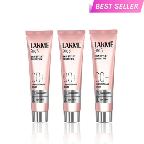 Buy Lakme 9 to 5 Complexion Care Face Cream | Enhances Glow | Tinted Moisturiser | Beige | 30 gm (Pack of 3)-Purplle
