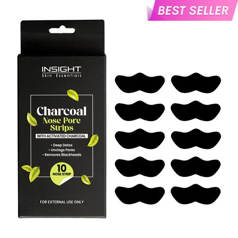 Buy INSIGHT Cosmetics Charcoal Nose Pore Strips (10 pc)-Purplle