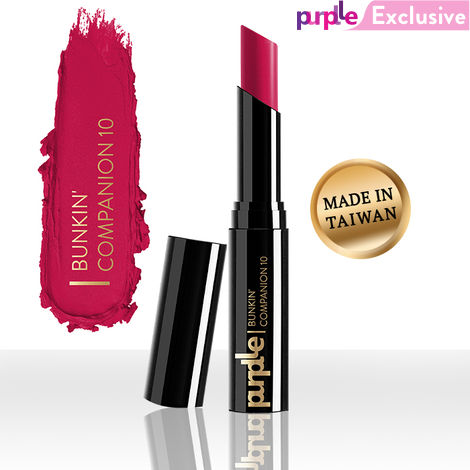 Buy Purplle Ultra HD Velvet Matte Lipstick, Pink - Bunkin' Companion 10 | Highly Pigmented | Long Lasting | Easy Application | Water Resistant | Transferproof | Smudgeproof (2.5 g)-Purplle