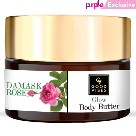 Buy Good Vibes Damask Rose Glow Body Butter (100g)-Purplle