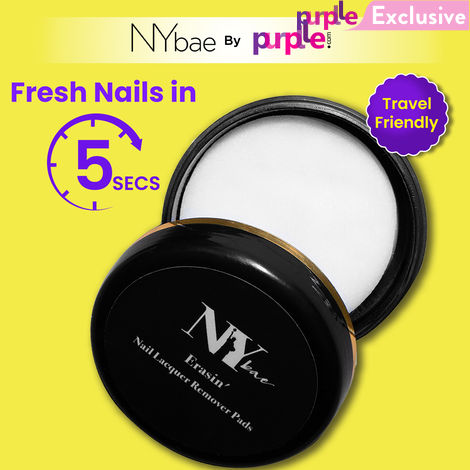 Buy NY Bae Erasin' Nail Lacquer Remover Pads - 30 pads (43 g)-Purplle