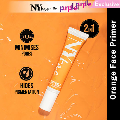 Buy NY Bae Orange Colour Correcting Primer | Tinted Primer | Hides Pigmentation | Minimizes Pores | Long Lasting Makeup | 15 ml-Purplle