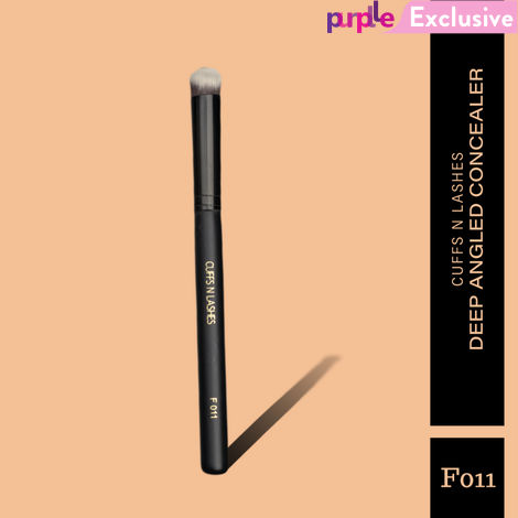 Buy Cuffs N Lashes Makeup Brushes, F011 Deep Angled Concealer Brush-Purplle