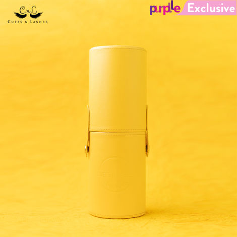 Buy Cuffs N Lashes Makeup Brush Holder, Small, Yellow-Purplle