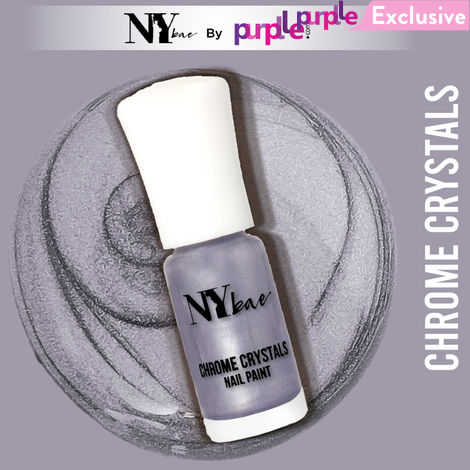 Buy NY Bae Chrome Crystals Nail Paint - Purple Amethyst 07 (3 ml) | Purple | Glossy Finish | Rich Pigment | Chip-proof | Full Coverage | Vegan-Purplle