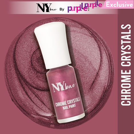 Buy NY Bae Chrome Crystals Nail Paint - Pink Opal 10 (3 ml) | Pink | Glossy Finish | Rich Pigment | Chip-proof | Full Coverage | Vegan-Purplle