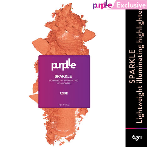 Buy Purplle Sparkle Lightweight Illuminating Highlighter - Rose | Ultra Shimmery| High Pigmentation | Lifts Face | Blendable | Long Lasting (6gm)-Purplle