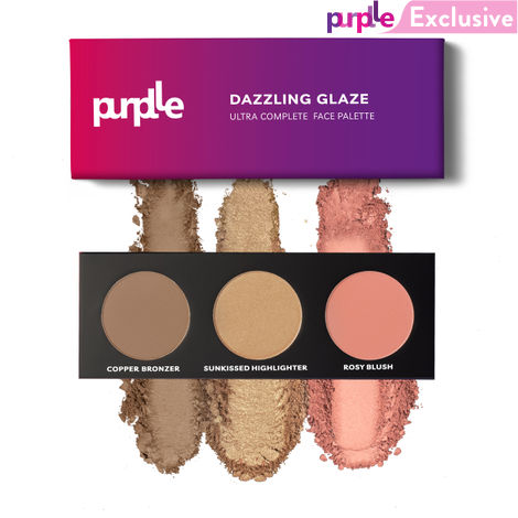 Buy Purplle Dazzling Glaze Ultra Complete Face Palette - Long Lasting | Matte | Shimmer | Buildable Coverage | High Pigmentation (12gm)-Purplle