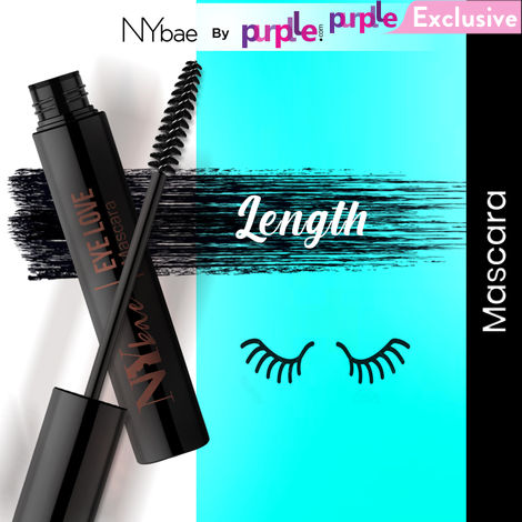 Buy NYbae Eye Love Lengthening Mascara | Eye Makeup | Thick Lenghty Eyelashes | Smudgeproof | Dries Quickly | Intense Black (8ml)-Purplle