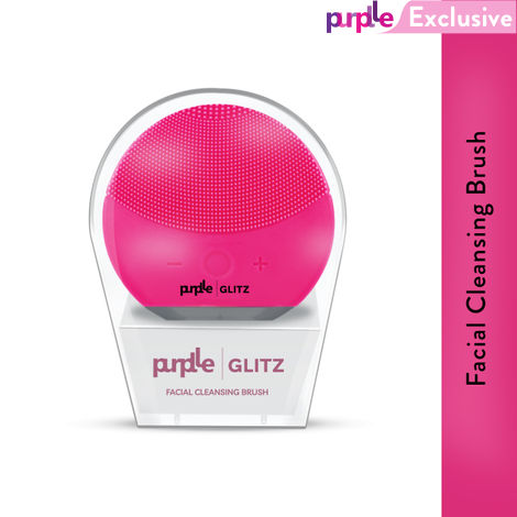 Purplle Glitz Facial Cleansing Brush | Face Appliance | Smoothening | Combats Pollution | Portable | Removes dead skin cells | Multiple speeds