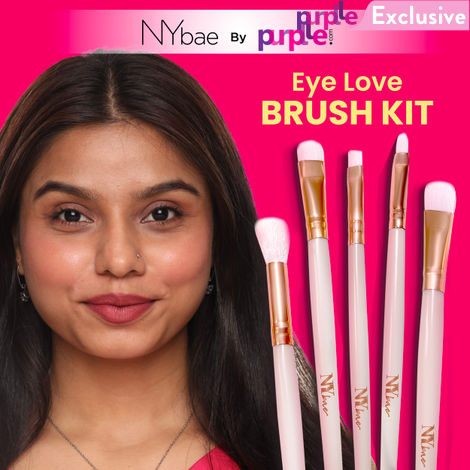 Buy NY Bae Eye Love Brush Set | Blending Brush | Small Angled Brush | Precision Brush | Fluffy Brush | Eyeshadow C Brush | Fine & Soft Bristles-Purplle
