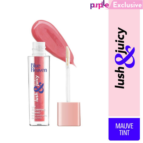 Buy Blue Heaven Lush & Juicy Lip Wand Gloss (Plumper), Mauve Tint-Purplle