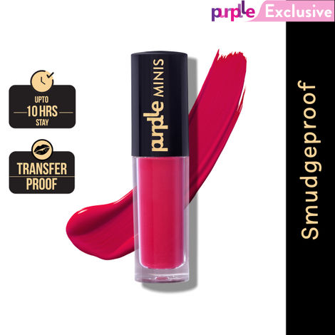 Buy Purplle Ultra HD Matte Mini Liquid Lipstick, Pink - My First Dress Up 8 | Highly Pigmented | Non-drying | Long Lasting | Easy Application | Water Resistant | Transferproof | Smudgeproof (1.6 ml)-Purplle