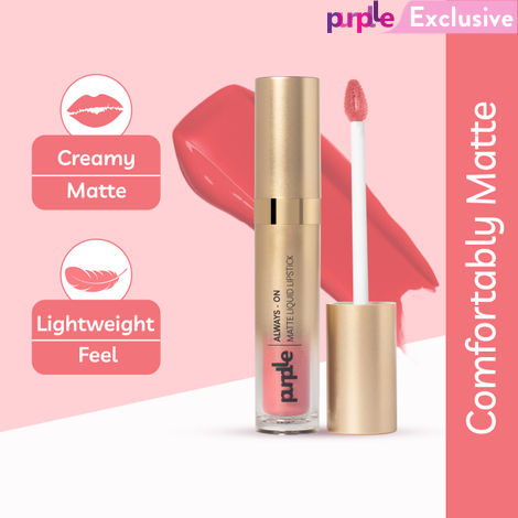 Buy Purplle Always - On Matte Liquid Lipstick - Kool Kombucha 02 (6.5ml)-Purplle