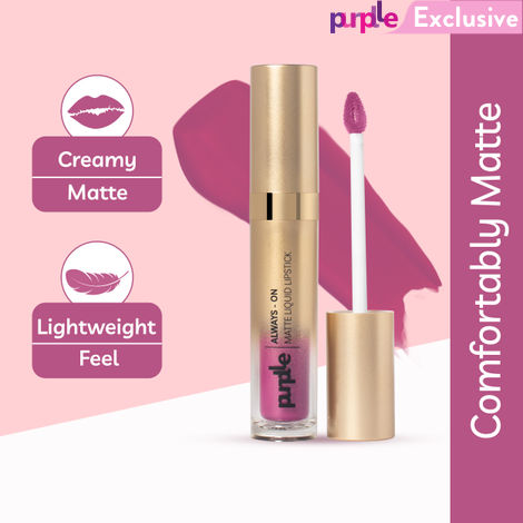 Buy Purplle Always - On Matte Liquid Lipstick - Flamingo Punch 08 (6.5ml)-Purplle