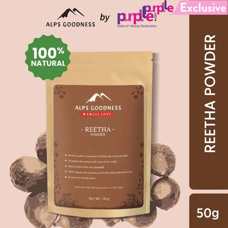 Buy Alps Goodness Powder - Reetha (50g) |100% Natural Powder | No Chemicals, No Preservatives, No Pesticides| Natural Hair Mask| Soap Nut-Purplle