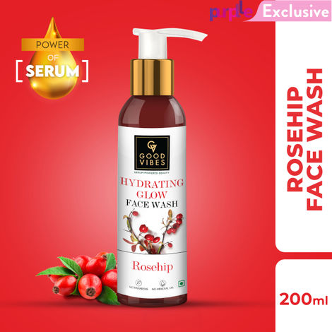 Buy Good Vibes Rosehip Deep Cleansing Face Wash | Deep Pore Cleansing, Moisturizing | With Avocado Oil | No Parabens, No Mineral Oil (200 ml)-Purplle