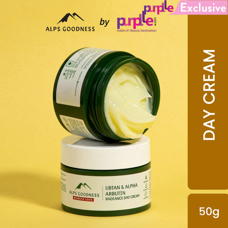 Buy Alps Goodness Ubtan & Alpha Arbutin Radiance Day Cream (50gm) | Moisturizer for Face| For All Skin Type | Perfect for Skin Glow | Paraben, Sulphate, Silicone, Mineral Oil Free | Vegan | Lightweight moisturizer| Tan removal| De tan-Purplle