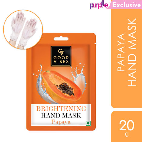 Buy Good Vibes Papaya Brightening Hand Mask | Cleansing, Hydrating | Vegan, No Parabens, No Sulphates, No Alcohol, No Animal Testing (20 g)-Purplle