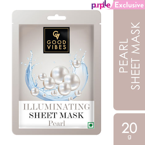 Buy Good Vibes Pearl Illuminating Sheet Mask | For Bright & Glowing Skin | Suitable For All Skin Types (20 g)-Purplle