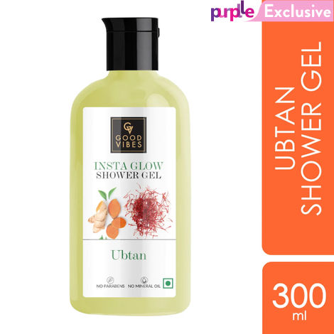 Buy Good Vibes Ubtan Insta Glow Shower Gel | (Body Wash) For Glowing Skin | (300 ml)-Purplle