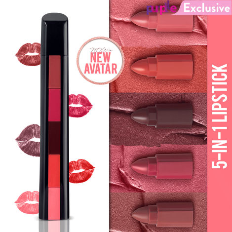 Buy NY Bae 5 in 1 Lipstick - Happy Hues (7 g) | Orange, Pink & Red | Creamy Finish | Smooth Application | Lightweight | Multipurpose | Travel Friendly-Purplle