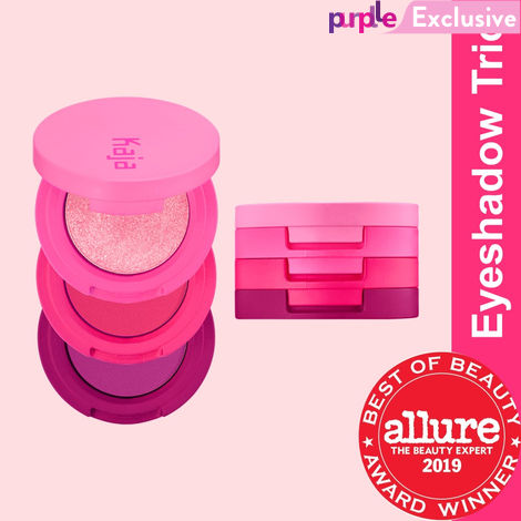 KAJA Beauty Bento Collection| Bouncy Shimmer Eyeshadow Trio | 05 Hella Azalea - punchy purple | Cruelty free, K-Beauty Mini Palettes