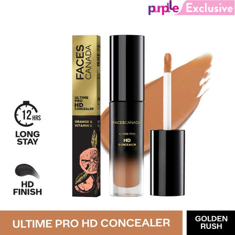 Buy FACES CANADA Ultime Pro HD Liquid Concealer - Honey Creme 02, 3.8ml | Natural Matte Finish | 12HR Long Stay | Covers Dark Circles, Puffiness, Blemishes | Blends Easily | Orange & Vitamin C Enriched-Purplle