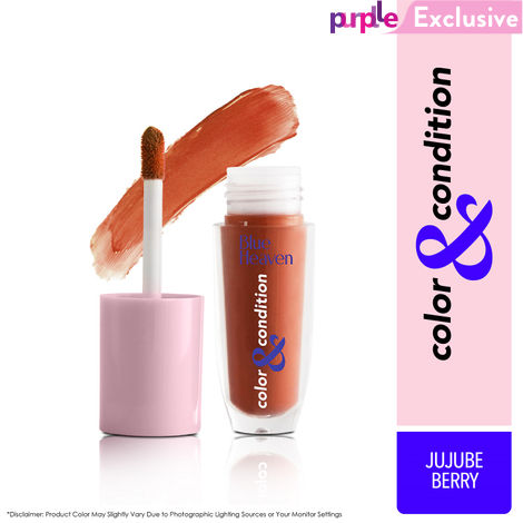 Buy Blue Heaven Color & Condition Tinted Conditioning Lip Oil | 2-in-1 Liquid Lipstick & Lip Balm, Infused with Exotic Oils for Long Lasting Hydration, Jujube Berry-Purplle