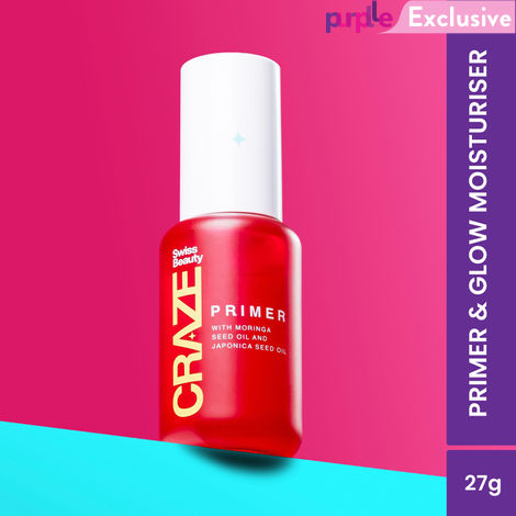 Buy Swiss Beauty CRAZE Pore Minimising Primer & Glow Moisturiser | 2 -in-1 Moisturiser & Primer | Perfect Makeup Base | Controls Excess Shine | With Moringa Oil-Purplle